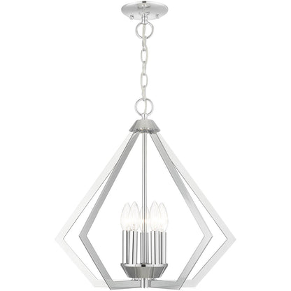 Livex Lighting Prism Collection 5 Light Polished Chrome Chandelier in Polished Chrome 40925-05