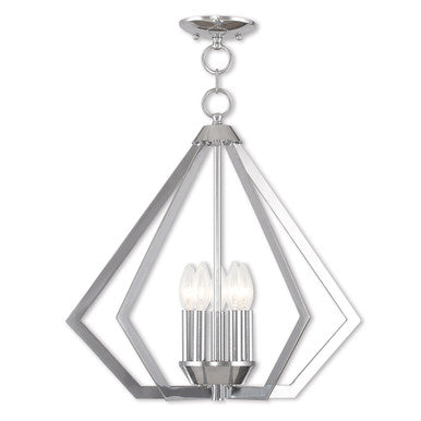 Livex Lighting Prism Collection 5 Light Polished Chrome Chandelier in Polished Chrome 40925-05