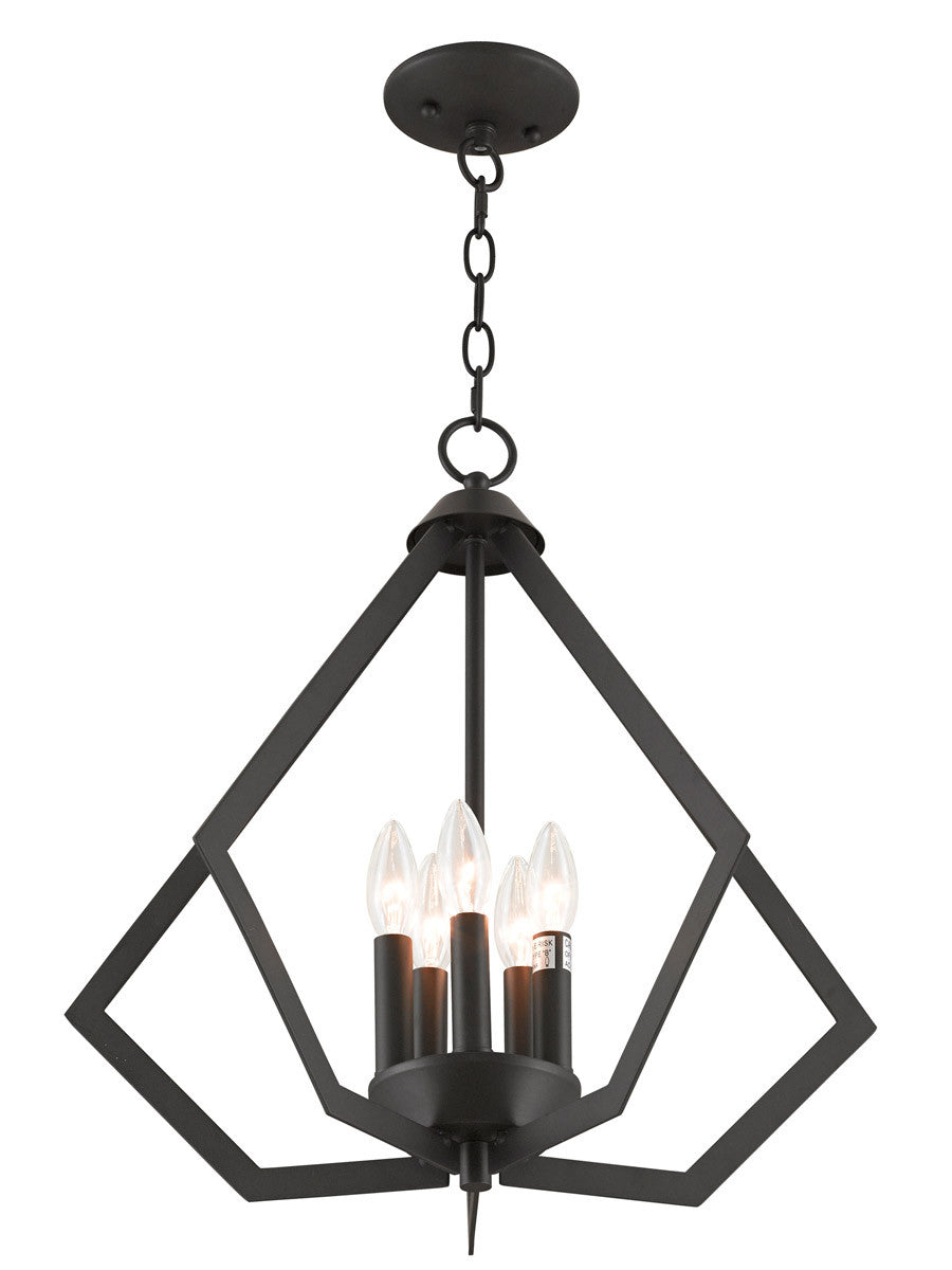 Livex Lighting Prism Collection 5 Light Bronze Chandelier in Bronze 40925-07