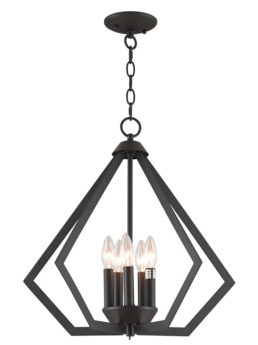 Livex Lighting Prism Collection 5 Light Bronze Chandelier in Bronze 40925-07