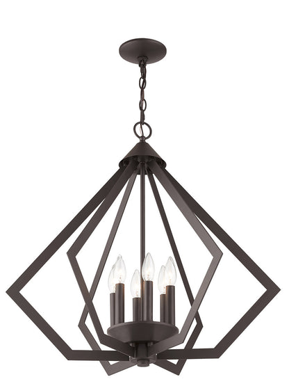 Livex Lighting Prism Collection 6 Lt BZ Chandelier in Bronze 40926-07