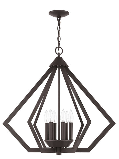 Livex Lighting Prism Collection 6 Lt BZ Chandelier in Bronze 40926-07