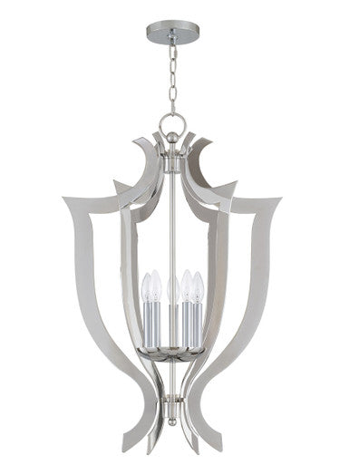 Livex Lighting Aldrich Collection 5 Lt CH Lantern Chandelier in Polished Chrome 41004-05