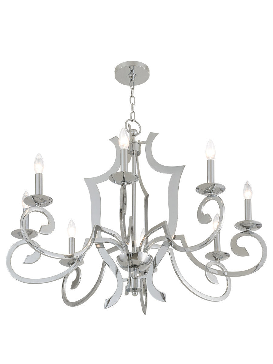 Livex Lighting Aldrich Collection 8 Lt CH Chandelier in Polished Chrome 41008-05