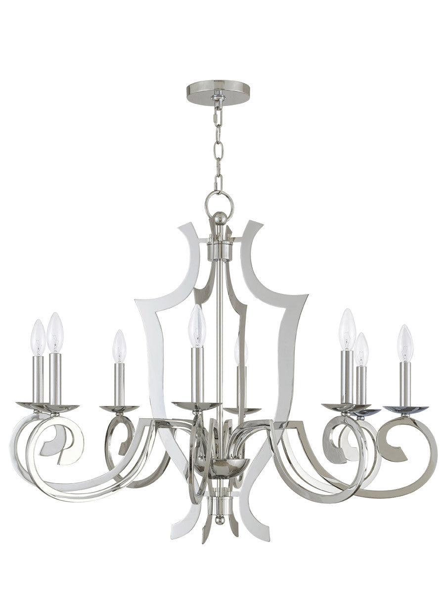 Livex Lighting Aldrich Collection 8 Lt CH Chandelier in Polished Chrome 41008-05