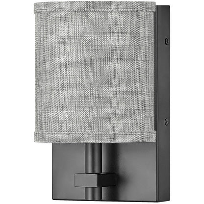 Hinkley Lighting Avenue Heathered Gray Single Light Sconce Black 41009BK