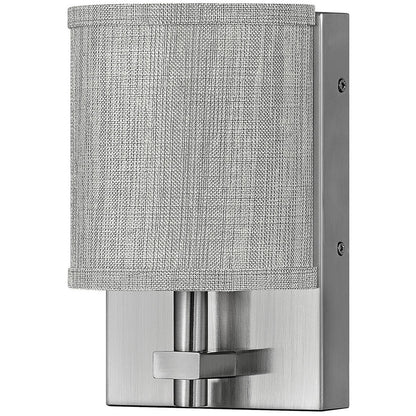 Hinkley Lighting Avenue Heathered Gray Single Light Sconce Brushed Nickel 41009BN