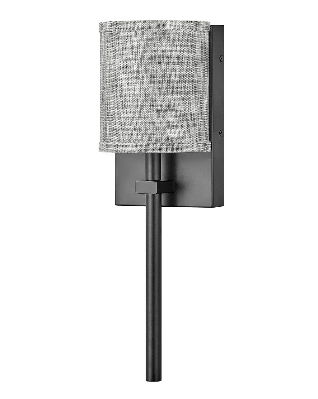 Hinkley Lighting Avenue Heathered Gray Single Light Sconce Black 41009BK