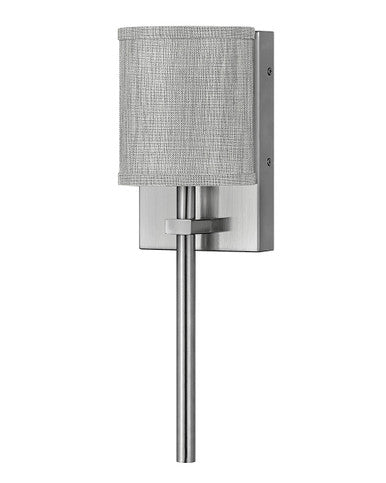 Hinkley Lighting Avenue Heathered Gray Single Light Sconce Brushed Nickel 41009BN