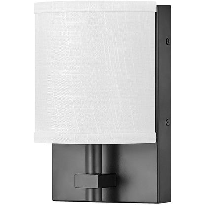 Hinkley Lighting Avenue Off White Single Light Sconce Black 41010BK