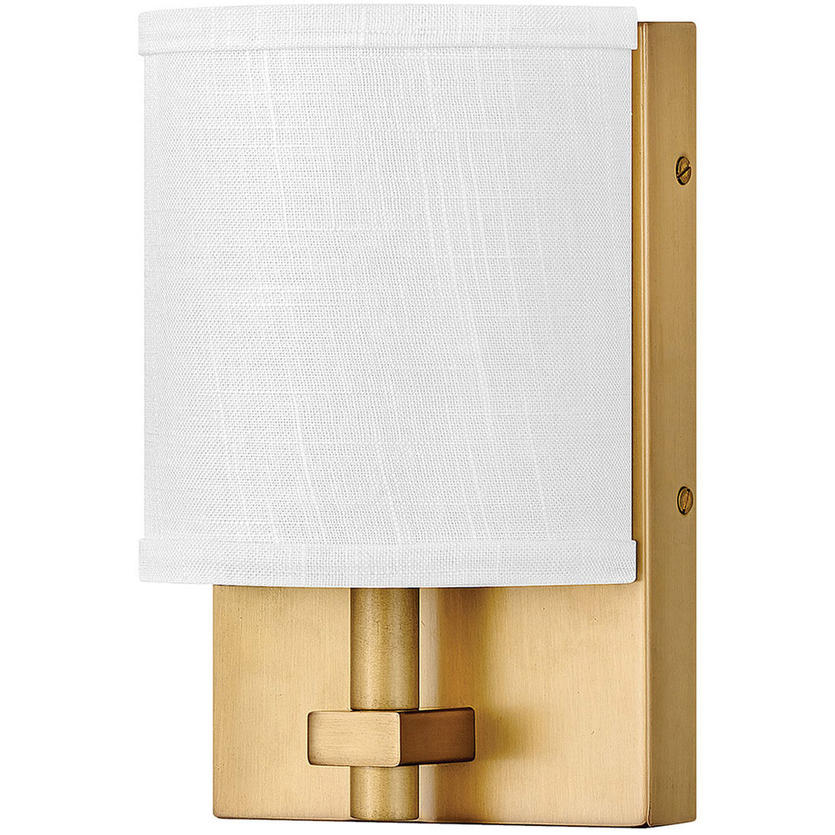 Hinkley Lighting Avenue Off White Single Light Sconce Heritage Brass 41010HB