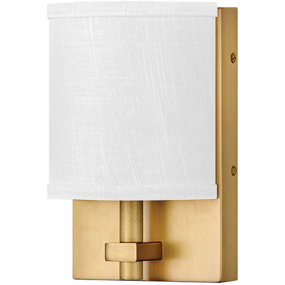 Hinkley Lighting Avenue Off White Single Light Sconce Heritage Brass 41010HB