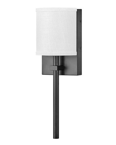 Hinkley Lighting Avenue Off White Single Light Sconce Black 41010BK