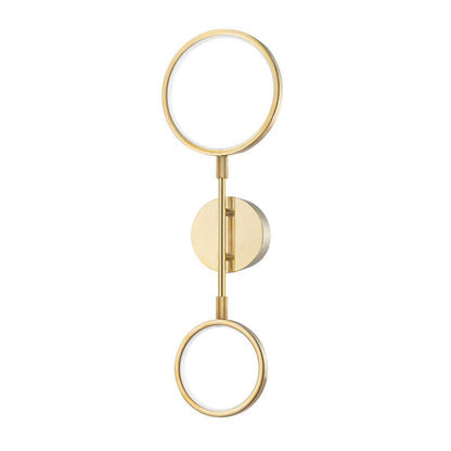 Hudson Valley Lighting Saturn Wall Sconce in Aged Brass 4102-AGB