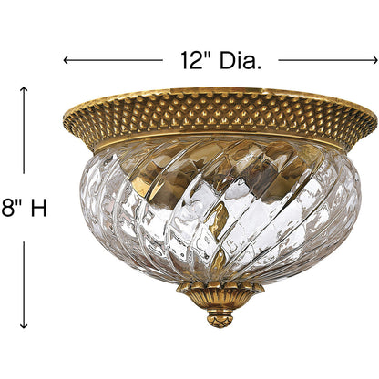 Hinkley Lighting Plantation Small Flush Mount Burnished Brass 4102BB