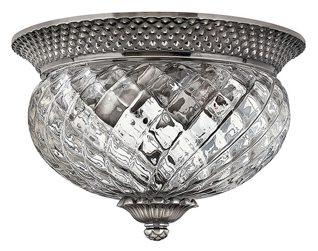 Hinkley Lighting Plantation Small Flush Mount Polished Antique Nickel 4102PL