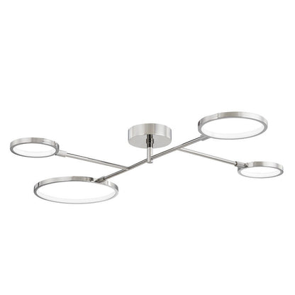 Hudson Valley Lighting Saturn Semi Flush in Polished Nickel 4104-PN