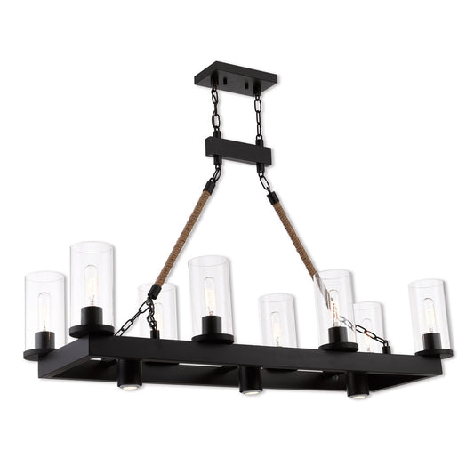 Livex Lighting Metuchen Collection 11 Lt BZ Linear Chandelier in Bronze 41068-07