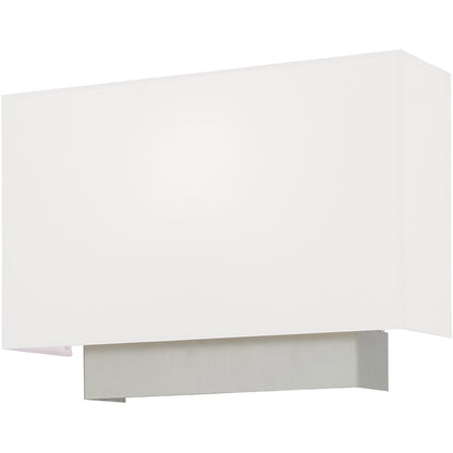 Livex Lighting Clark Collection 1 Lt Brushed Nickel ADA Wall Sconce in Brushed Nickel 41093-91