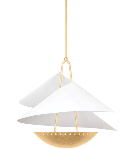 Corbett Lighting Carini 3 Light Pendant in Steel 411-24-VGL/GSW