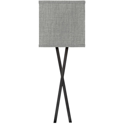 Hinkley Lighting Axis Heathered Gray Single Light Sconce Black 41101BK