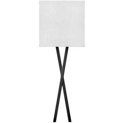 Hinkley Lighting Axis Off White Single Light Sconce Black 41102BK