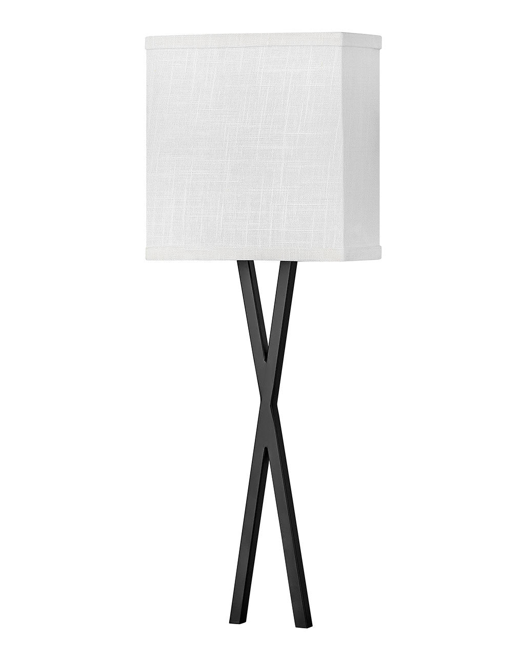 Hinkley Lighting Axis Off White Single Light Sconce Black 41102BK