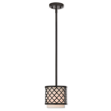 Livex Lighting Arabesque Collection 1 Lt EBZ Mini Pendant in English Bronze 41118-92