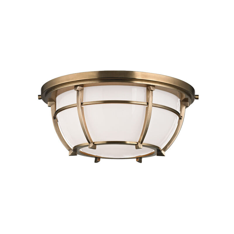 Hudson Valley Lighting Conrad Flush Mount in Aged Brass 4112-AGB