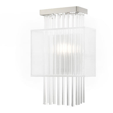 Livex Lighting Alexis Collection 1 Lt Brushed Nickel ADA Wall Sconce in Brushed Nickel 41140-91