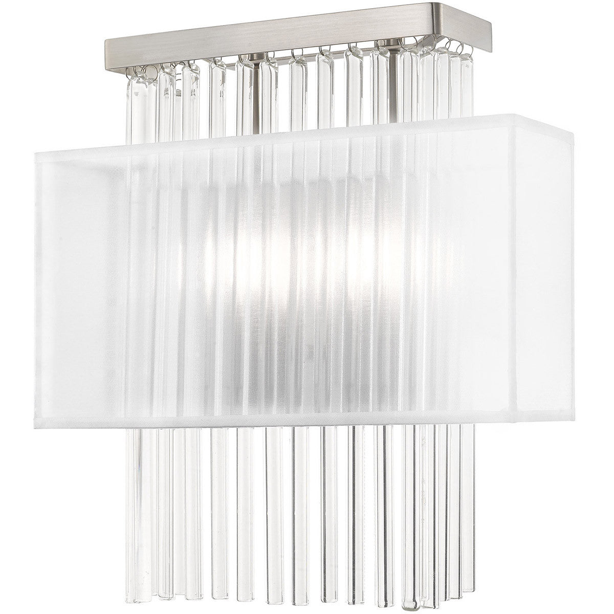 Livex Lighting Alexis Collection 2 Lt Brushed Nickel ADA Wall Sconce in Brushed Nickel 41148-91