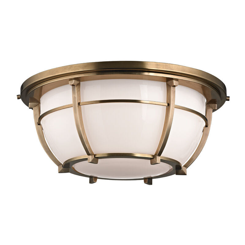 Hudson Valley Lighting Conrad Flush Mount in Aged Brass 4115-AGB