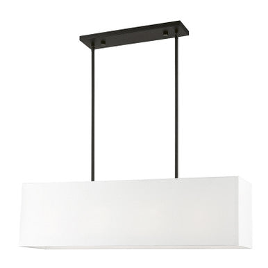 Livex Lighting Summit Collection  4 Light Black Linear Chandelier in Black 41155-04