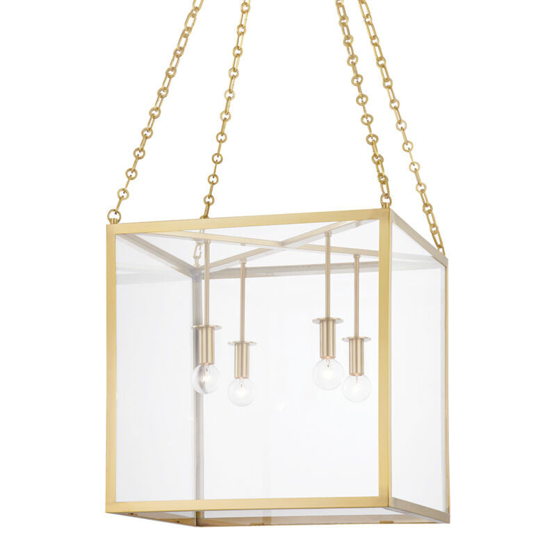 Hudson Valley Lighting Catskill Lantern in Aged Brass 4118-AGB