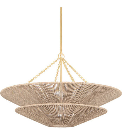 Corbett Lighting Tropea 8 Light Chandelier in Natural Woven 412-40-GL