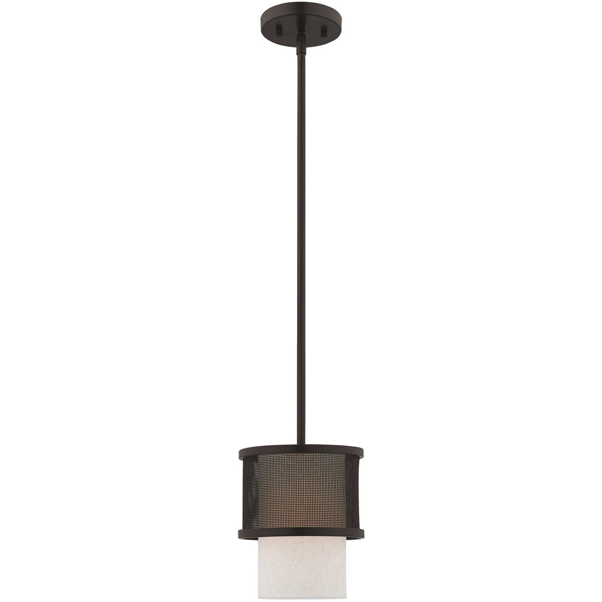 Livex Lighting Braddock Collection 1 Lt Bronze Mini Pendant in Bronze 41201-07