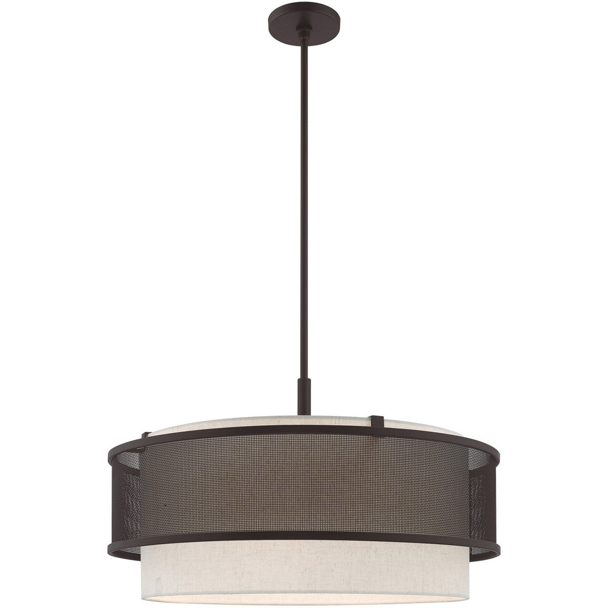 Livex Lighting Braddock Collection 5 Lt Bronze Pendant Chandelier in Bronze 41206-07