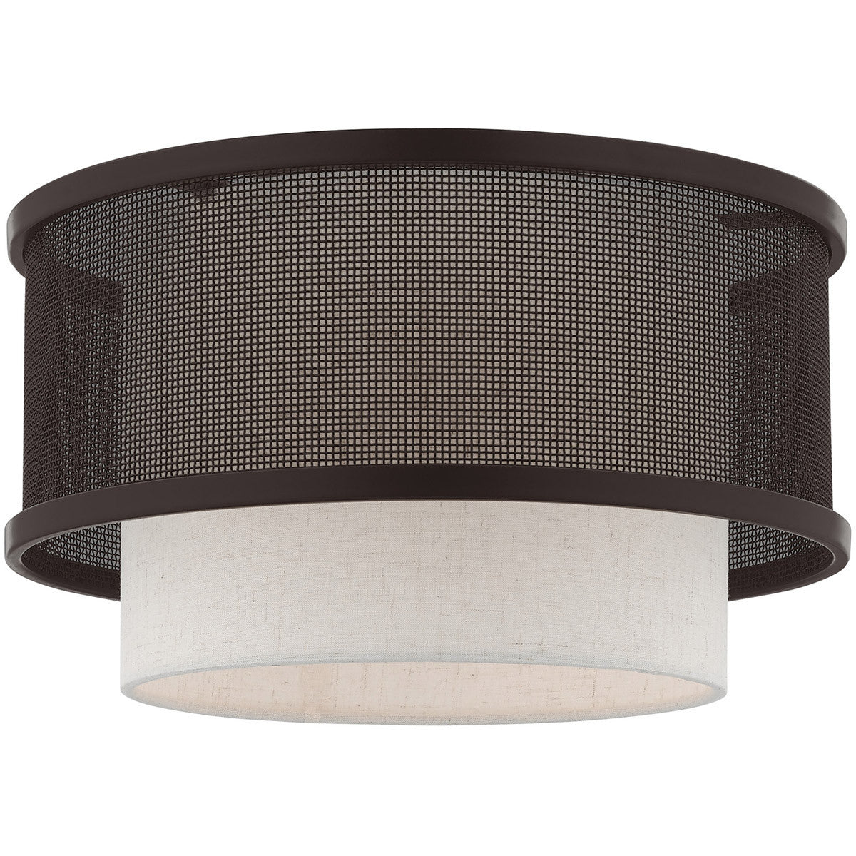 Livex Lighting Braddock Collection 1 Lt Bronze Ceiling Mount in Bronze 41207-07