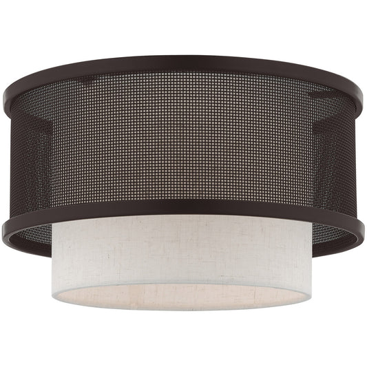 Livex Lighting Braddock Collection 1 Lt Bronze Ceiling Mount in Bronze 41207-07