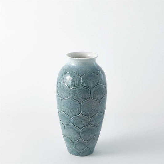 Global Views Lady Lo's Vase-Teal-Small 1.10588