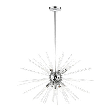 Livex Lighting Utopia Collection  9 Light Polished Chrome Large Pendant Chandelier in Polished Chrome 41255-05