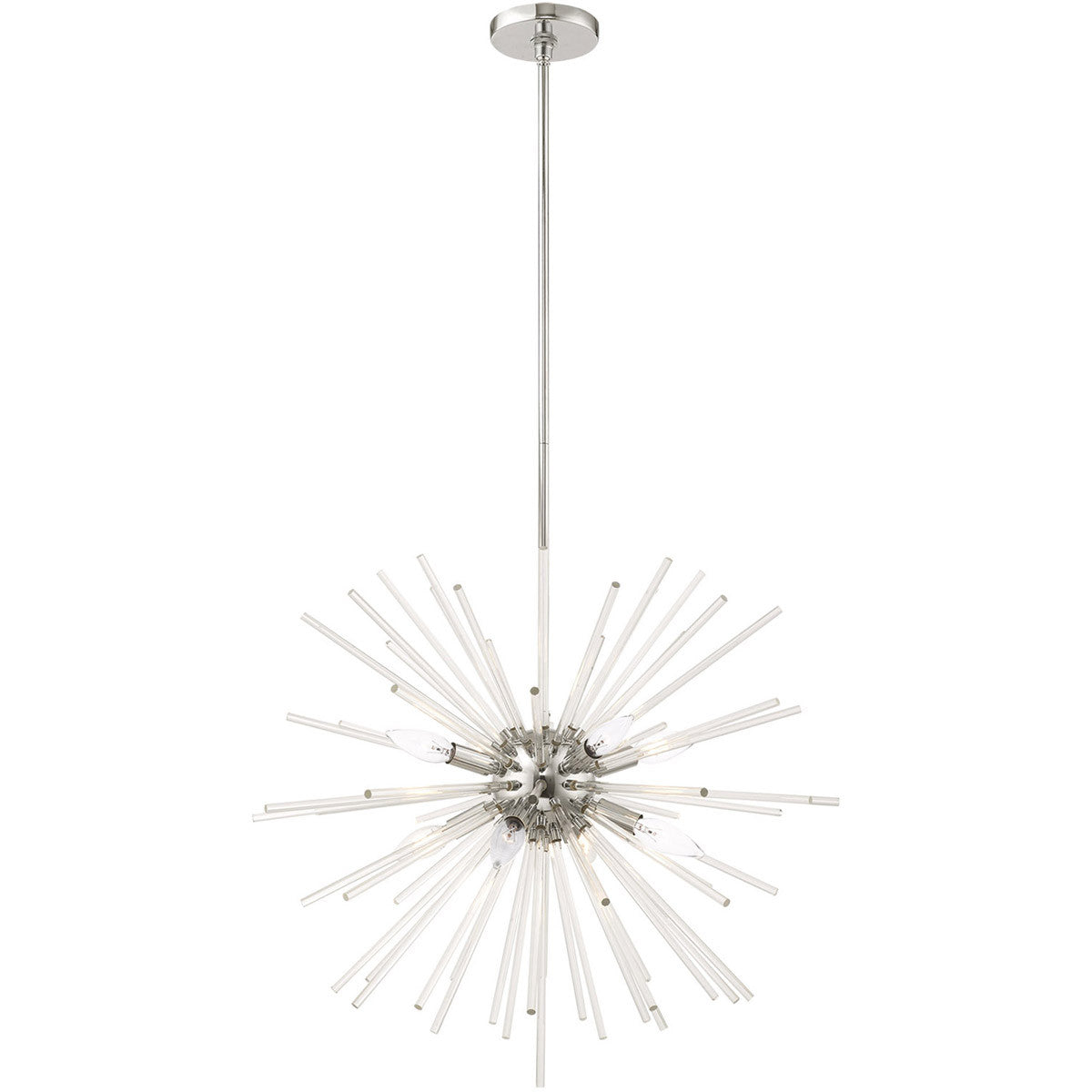 Livex Lighting Utopia Collection 8 Lt Polished Chrome Pendant Chandelier in Polished Chrome 41256-05