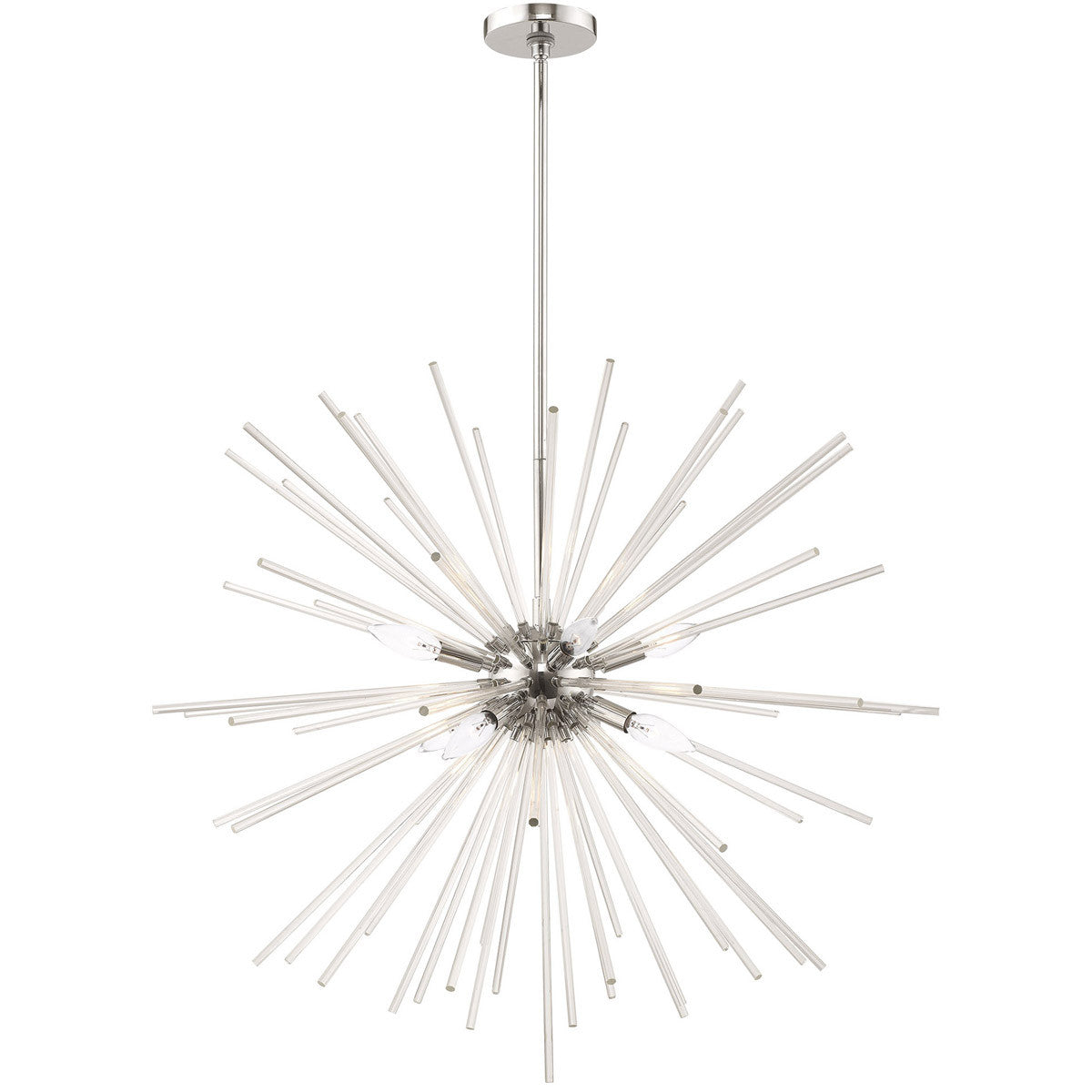 Livex Lighting Utopia Collection 8 Lt Polished Chrome Pendant Chandelier in Polished Chrome 41258-05