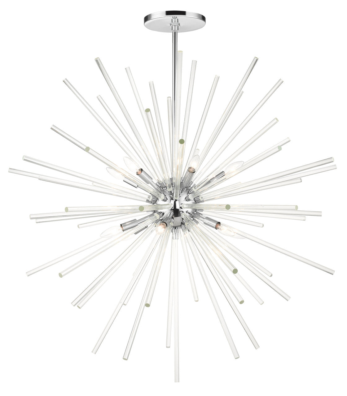 Livex Lighting Utopia Collection  12 Light Polished Chrome Foyer Pendant Chandelier in Polished Chrome 41259-05