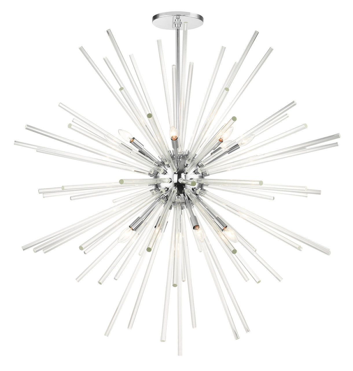 Livex Lighting Utopia Collection  16 Light Polished Chrome Foyer Pendant Chandelier in Polished Chrome 41260-05