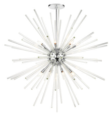 Livex Lighting Utopia Collection  16 Light Polished Chrome Foyer Pendant Chandelier in Polished Chrome 41260-05