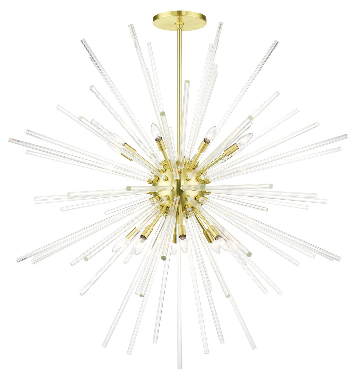 Livex Lighting Utopia Collection  16 Light Satin BrassFoyer Pendant Chandelier in Satin Brass  41260-12