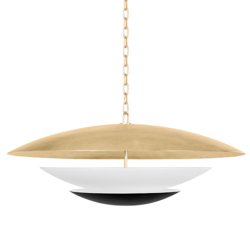 Corbett Lighting Adara Chandelier in Vintage Gold Leaf And Soft Black 413-36-VGL/SBK