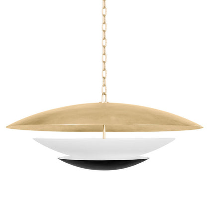 Corbett Lighting Adara Chandelier in Vintage Gold Leaf And Soft Black 413-36-VGL/SBK