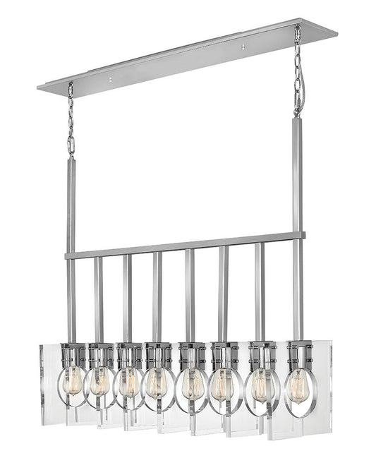 Hinkley Lighting Ludlow Eight Light Linear Polished Nickel 41315PNI